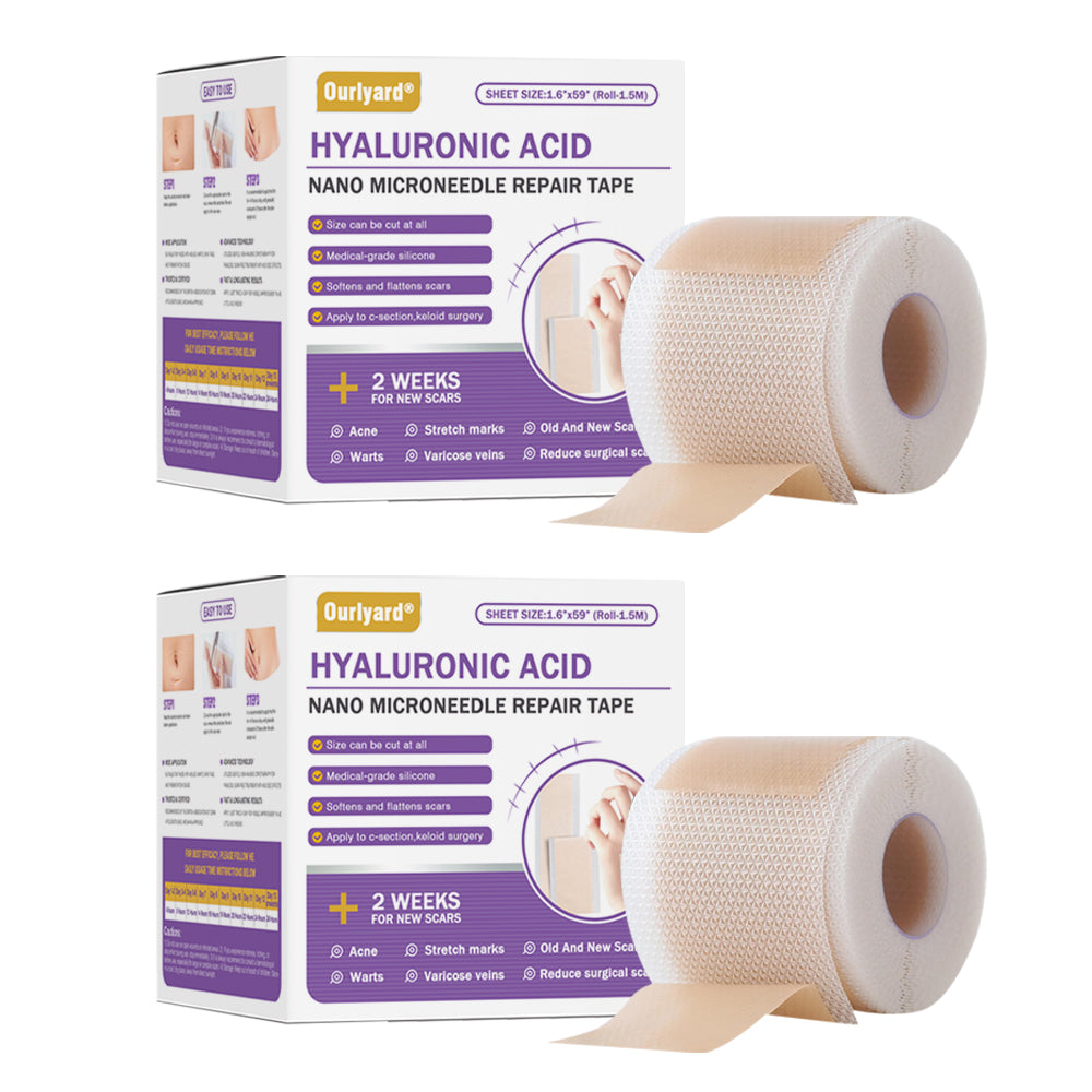 👨‍⚕️Official Store |Ourlyard® Hyaluronic Acid Nano Microneedle Repair Tape🏥(Treatment of old and new scars, reduction of surgical scars, stretch marks, keloids, acne, burns, warts, dermatomes and varicose veins)